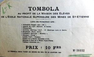 Billet de tombola, Archives Municipales de Saint-Étienne 18S148