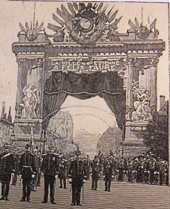 Arc de triomphe dressé pour la visite du président Félix Faure © Archives municipales de Saint-Étienne