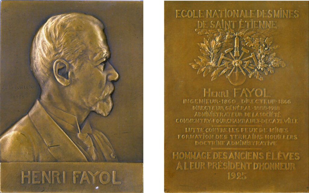 Médaille gravée par Julien Prosper Legastelois, remise le 7 juin 1925 à Henri Fayol © EMSE
