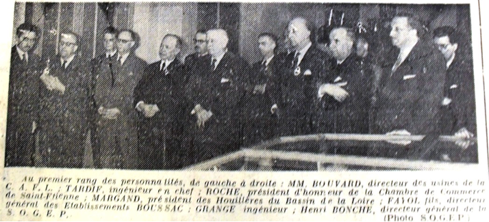 La remise du buste d’Henri Fayol, La Tribune 12 mai 1958 © AMSE