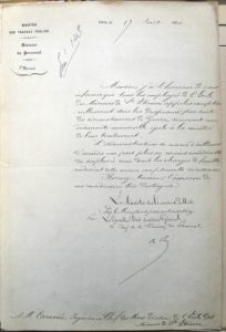 Lettre du 17 août 1870 © ADL