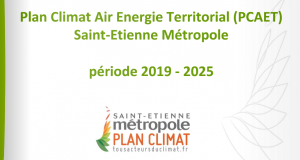Page de garde du « Plan Climat » pour la période 2019-2025 de Saint-Étienne Métropole.