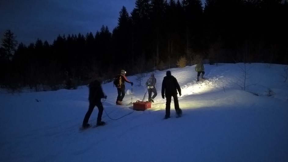 Étude environnementale sur neige – Recherche sur le terrain menée par l’équipe EVS.