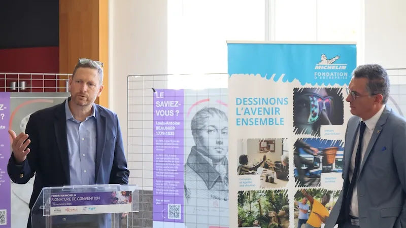 Discours de M. Forrest Patterson lors de la signature de la convention entre la Fondation Michelin et Mines Saint-Étienne.